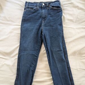 Signature by Levi Strauss Dark Blue Straight Leg Jeans